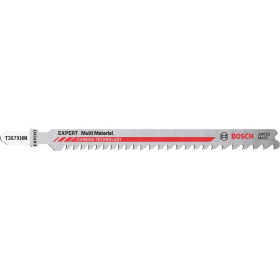 Bosch Expert Multi Material T 367 XHM - Stikksagblad - for plast, aluminium, construction wood with mortar and nails, wood with tough metal, tough steel - 3 deler - T-skaft - lengde: 132 mm