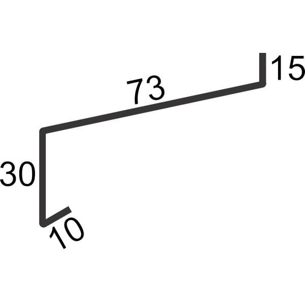 Vindusbeslag 3" under høy 2m sort-1
