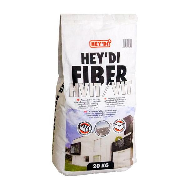 Heydi fiber hvit 20kg mørtel puss og rep mørtel-1
