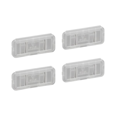Etikettholder boks/metallhylle transparent 4stk pr pk-1
