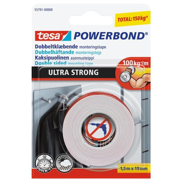 Tape dobbeltsidig 1,5mx19mm ultrastrong-1