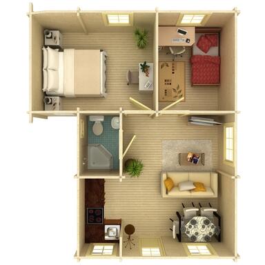 Hytte emily 39,2 m2 4 kolli-4